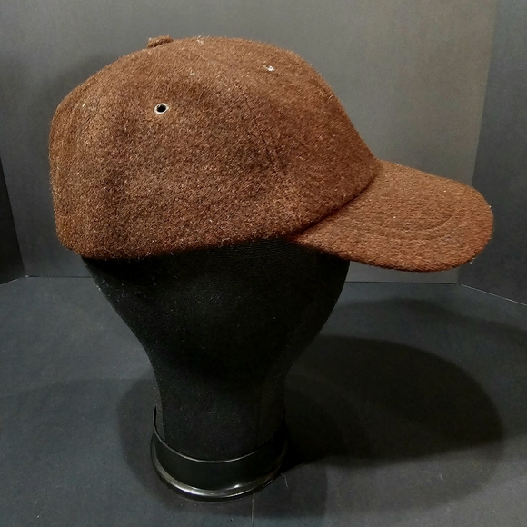 Vintage 90's J Crew Union Made USA Mens Large Brown Wool 6 Panel Cap EUC - Picture 6 of 9